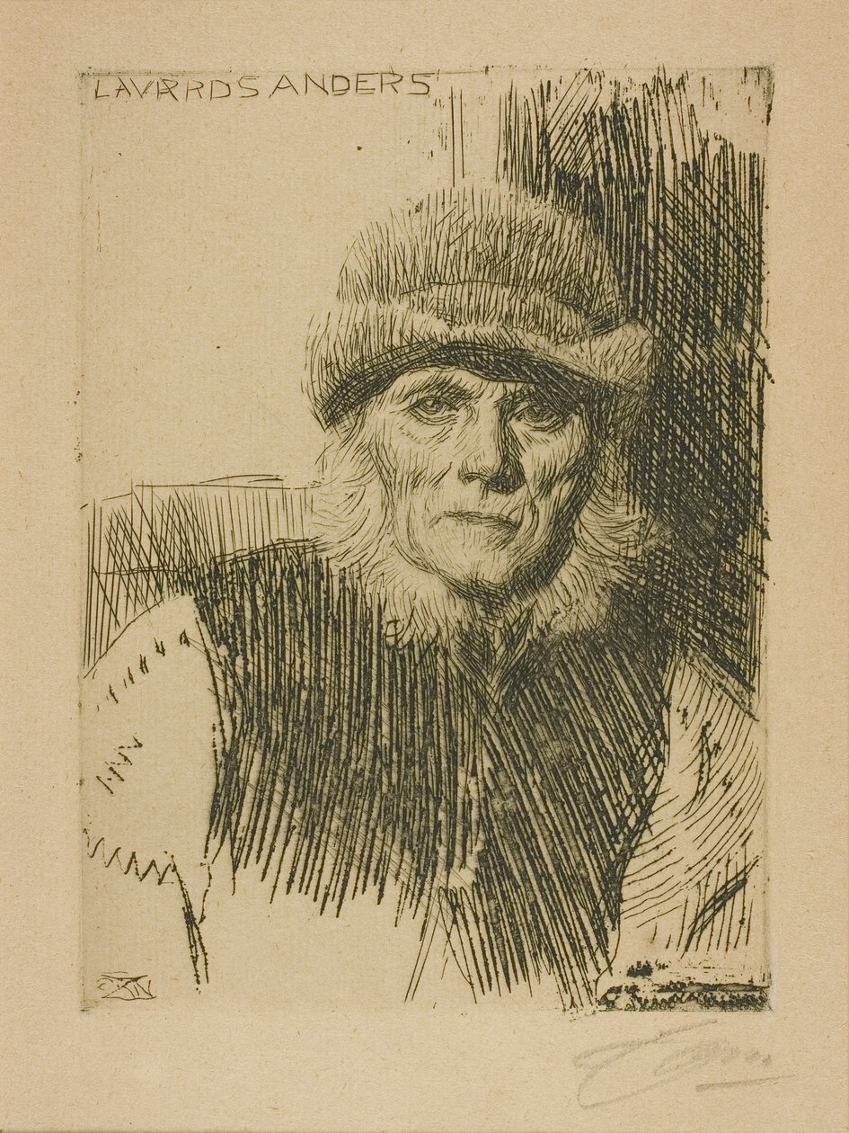 Camponês Dalecarliano (Lavards Anders) de Anders Leonard Zorn