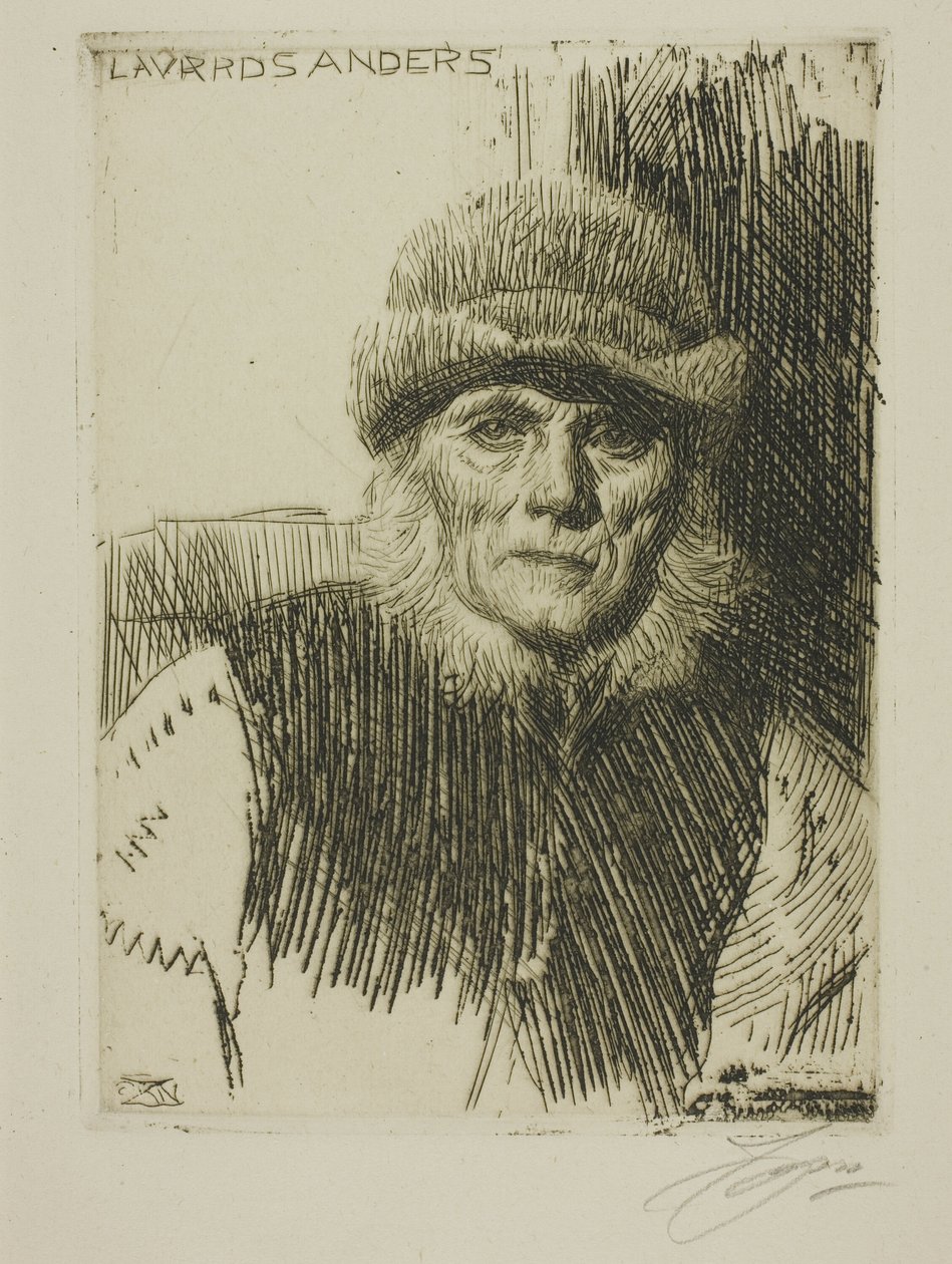 Camponês Dalecarliano (Lavards Anders) de Anders Leonard Zorn