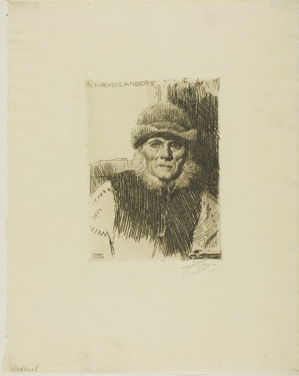 Camponês Dalecarliano (Lavards Anders) de Anders Leonard Zorn