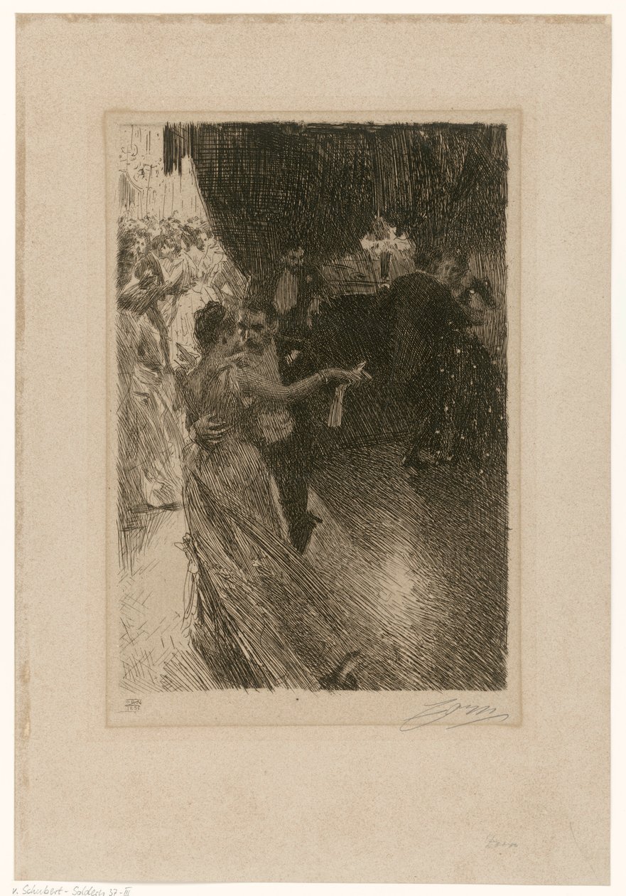 A dança (A valsa), terceiro estado de Anders Zorn