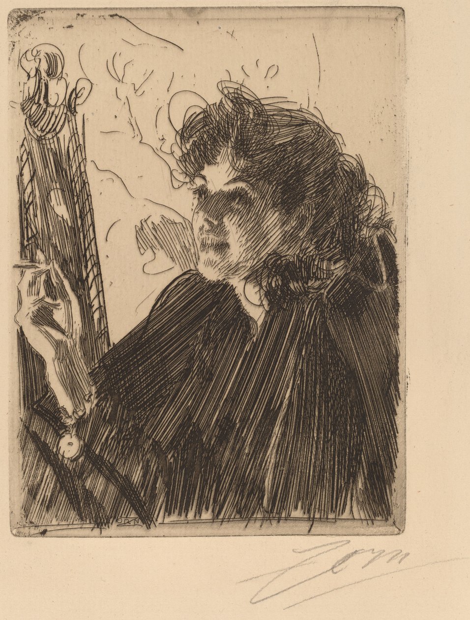 menina com cigarro de Anders Leonard Zorn