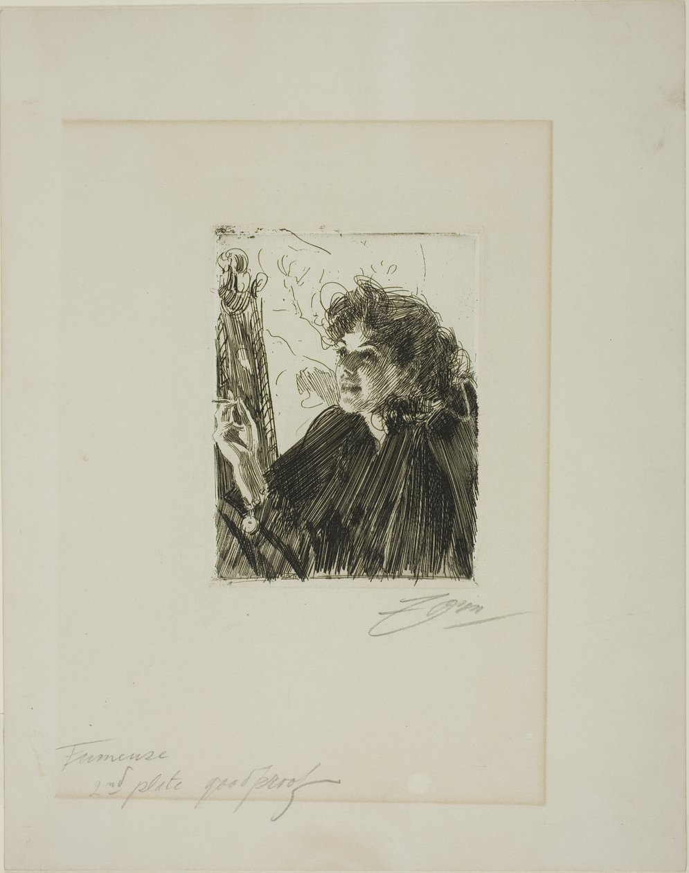 Garota com um Cigarro II de Anders Leonard Zorn