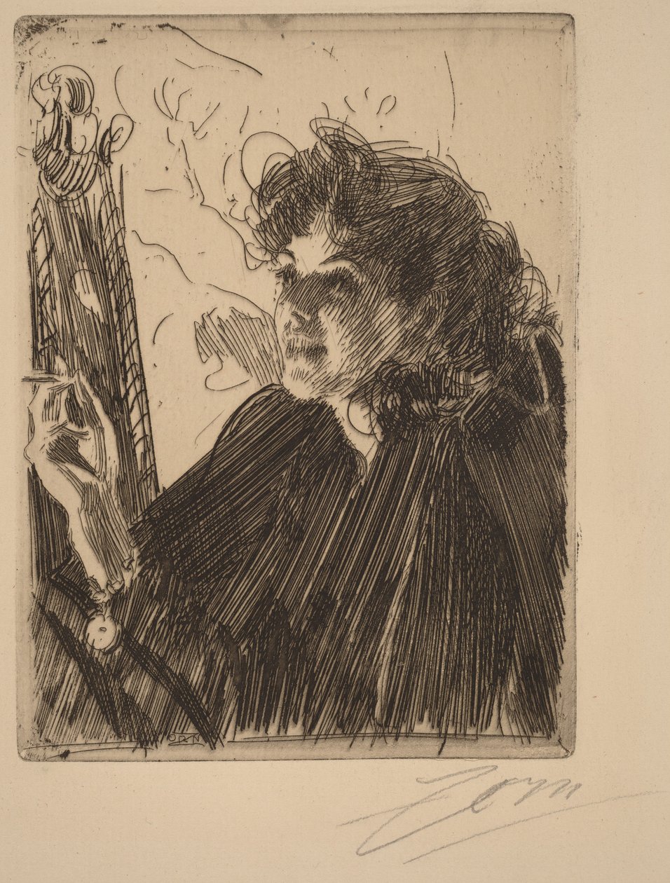 Rapariga com um cigarro II de Anders Zorn