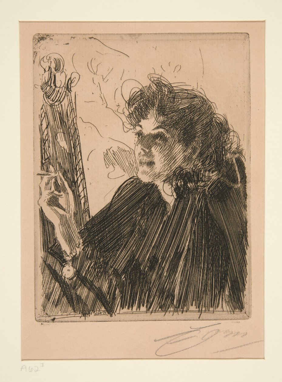 Rapariga com um cigarro II de Anders Zorn