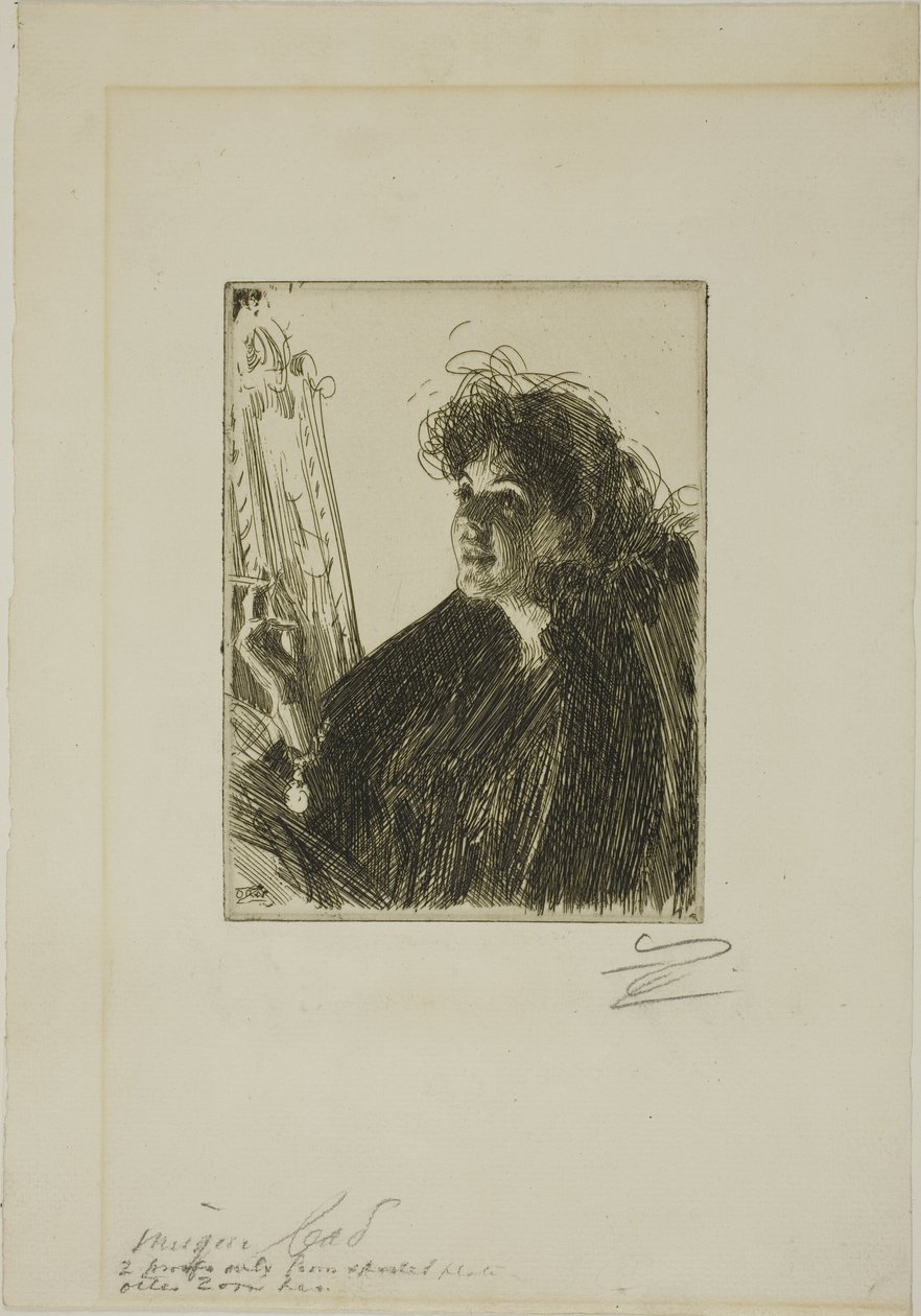 Garota com um cigarro I de Anders Leonard Zorn