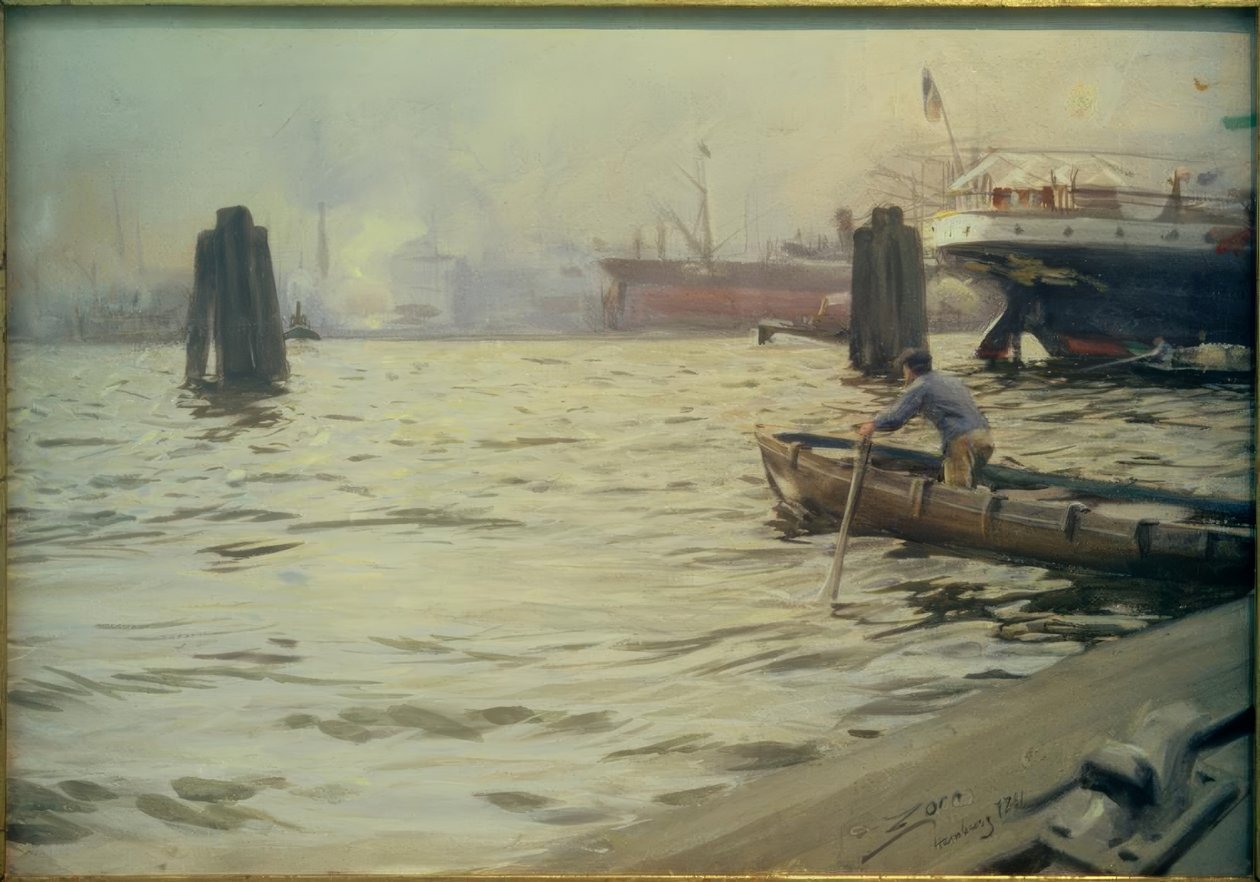 Porto de Hamburgo de Anders Leonard Zorn