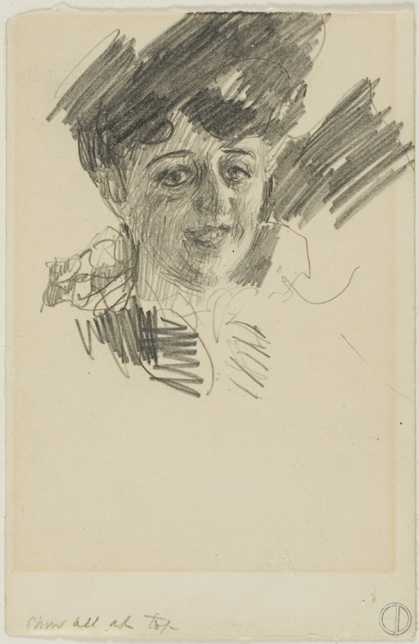 Cabeça de mulher de Anders Zorn
