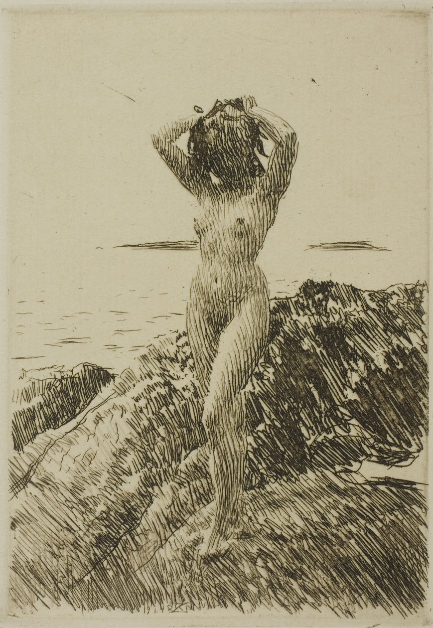 Hårtång (coroa de algas marinhas) de Anders Leonard Zorn