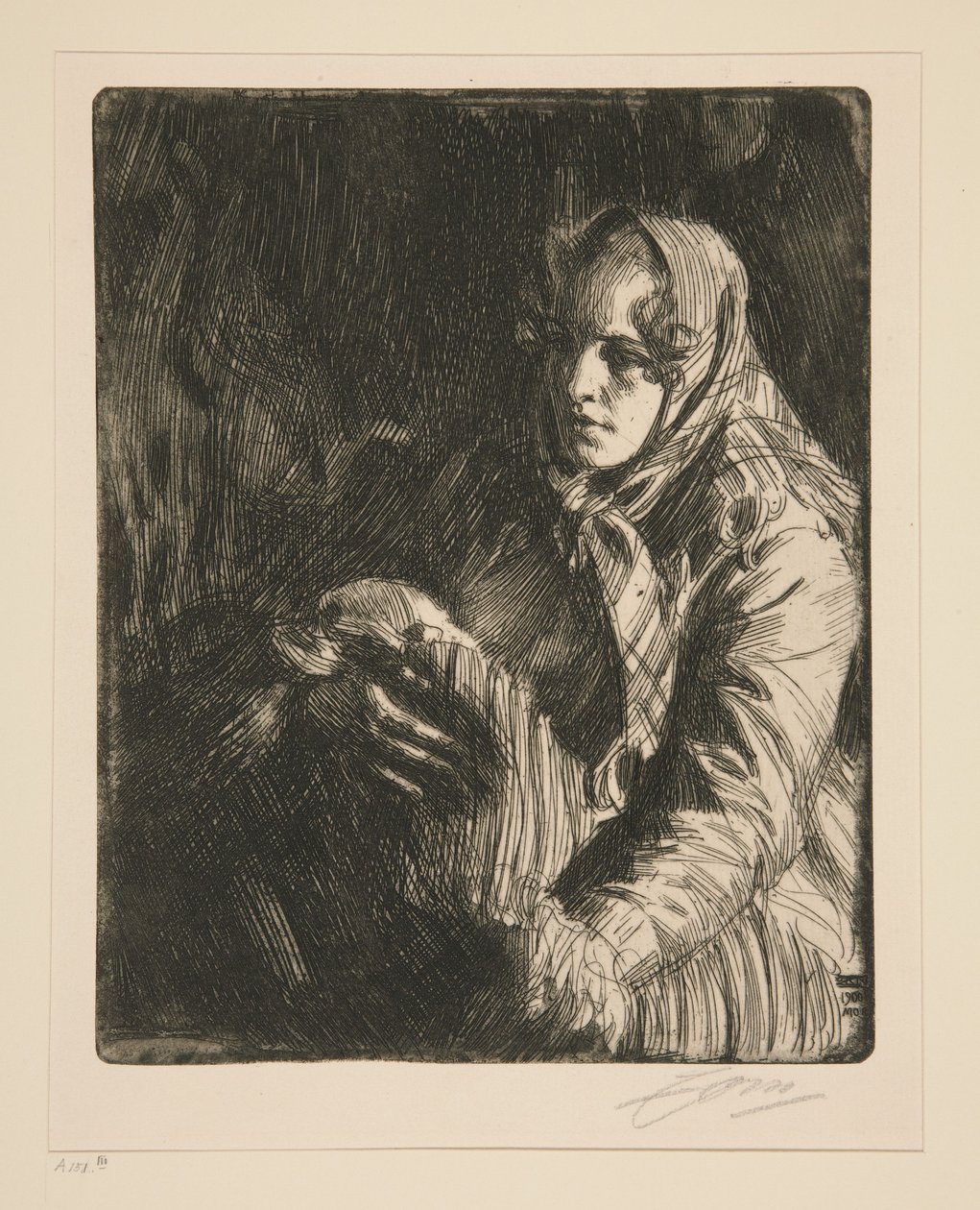 Madona (Uma mãe) de Anders Zorn