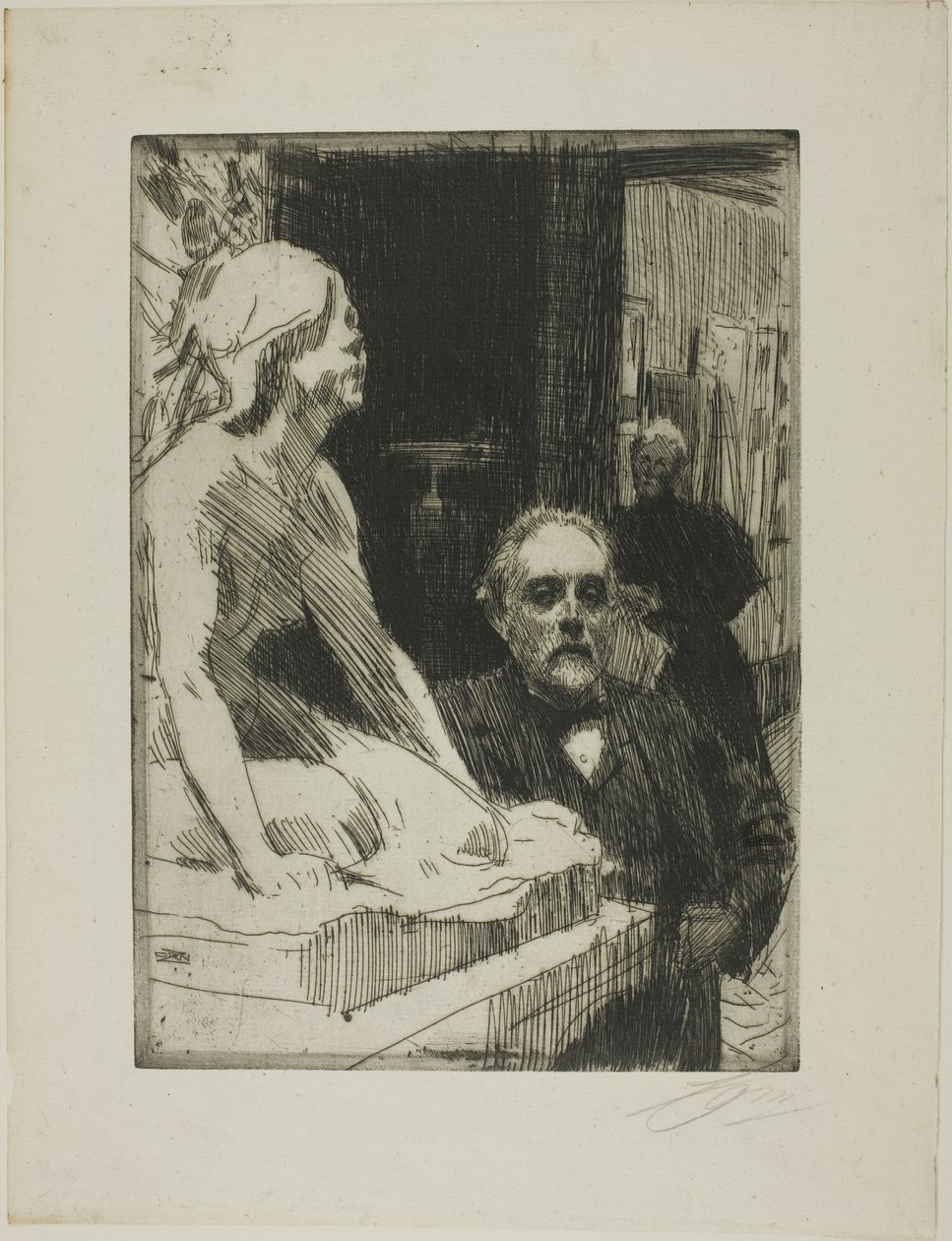 Pontus Fürstenberg e a sua mulher (de pé junto da "Rã" de Hasselberg) de Anders Zorn