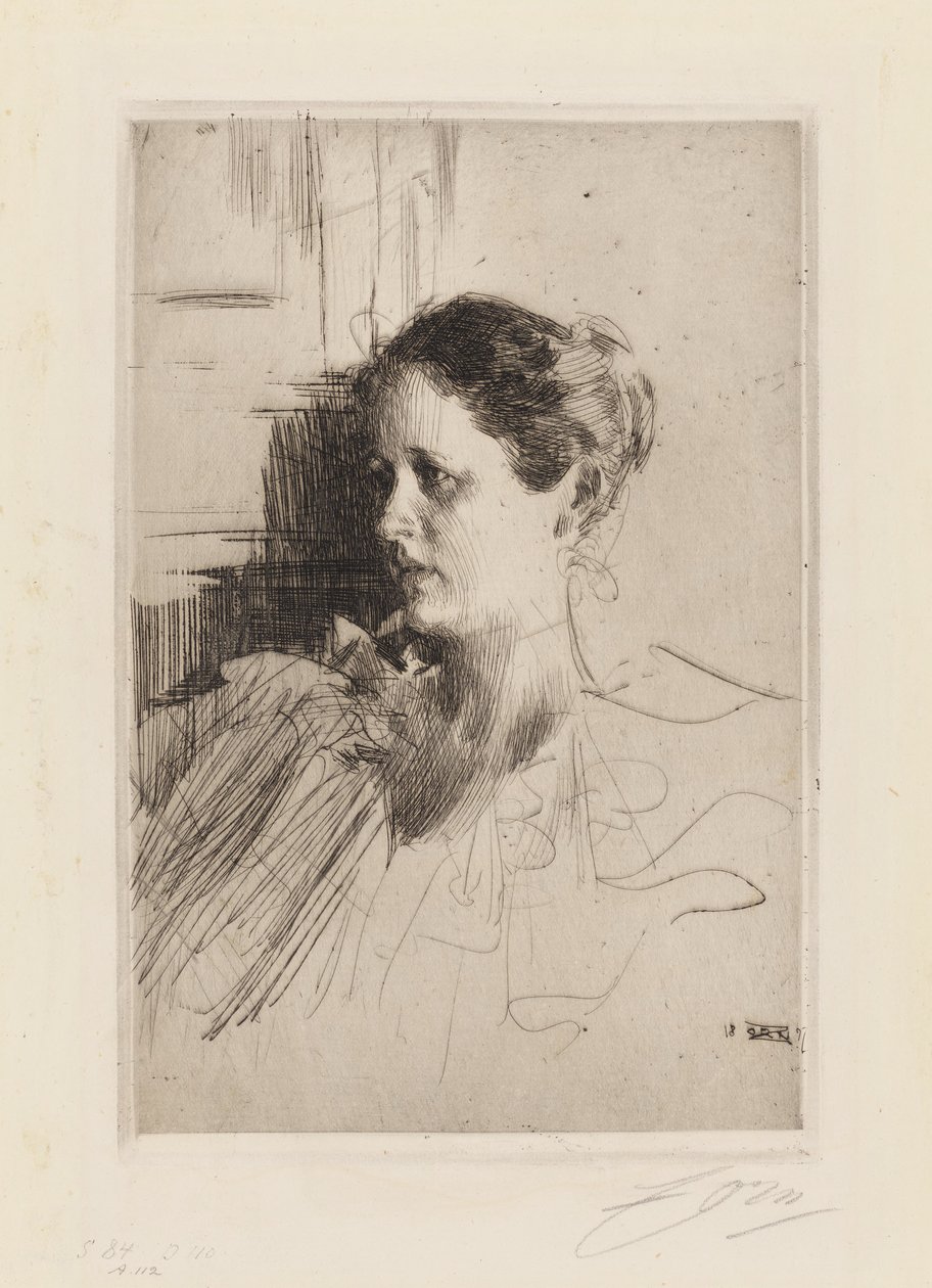 Retrato da Sra. Ch. Nagel de Anders Zorn