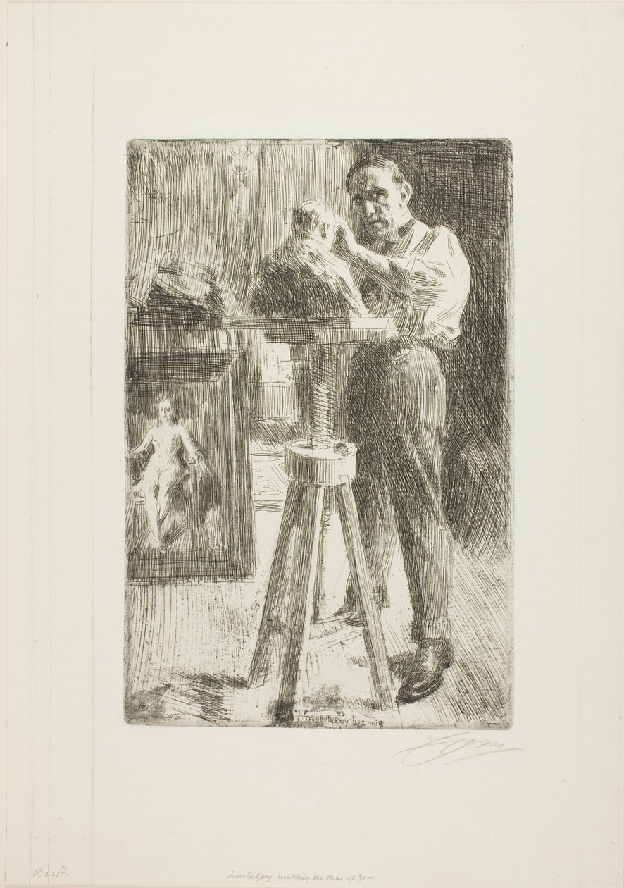 Príncipe Paul Troubetzkoy I (comprimento inteiro) de Anders Leonard Zorn