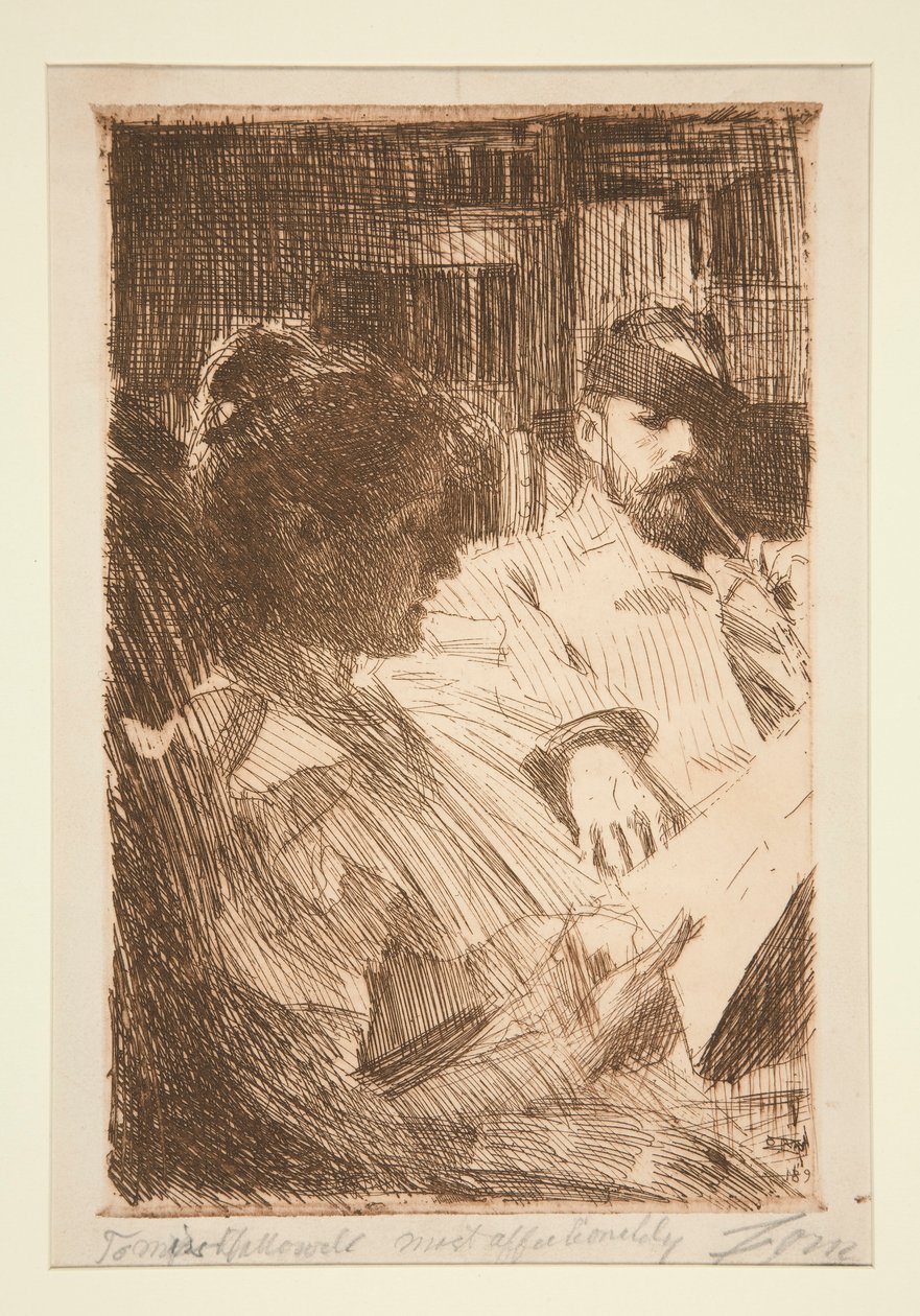 Reading (Sr. e Sra. Charles Deering) de Anders Leonard Zorn