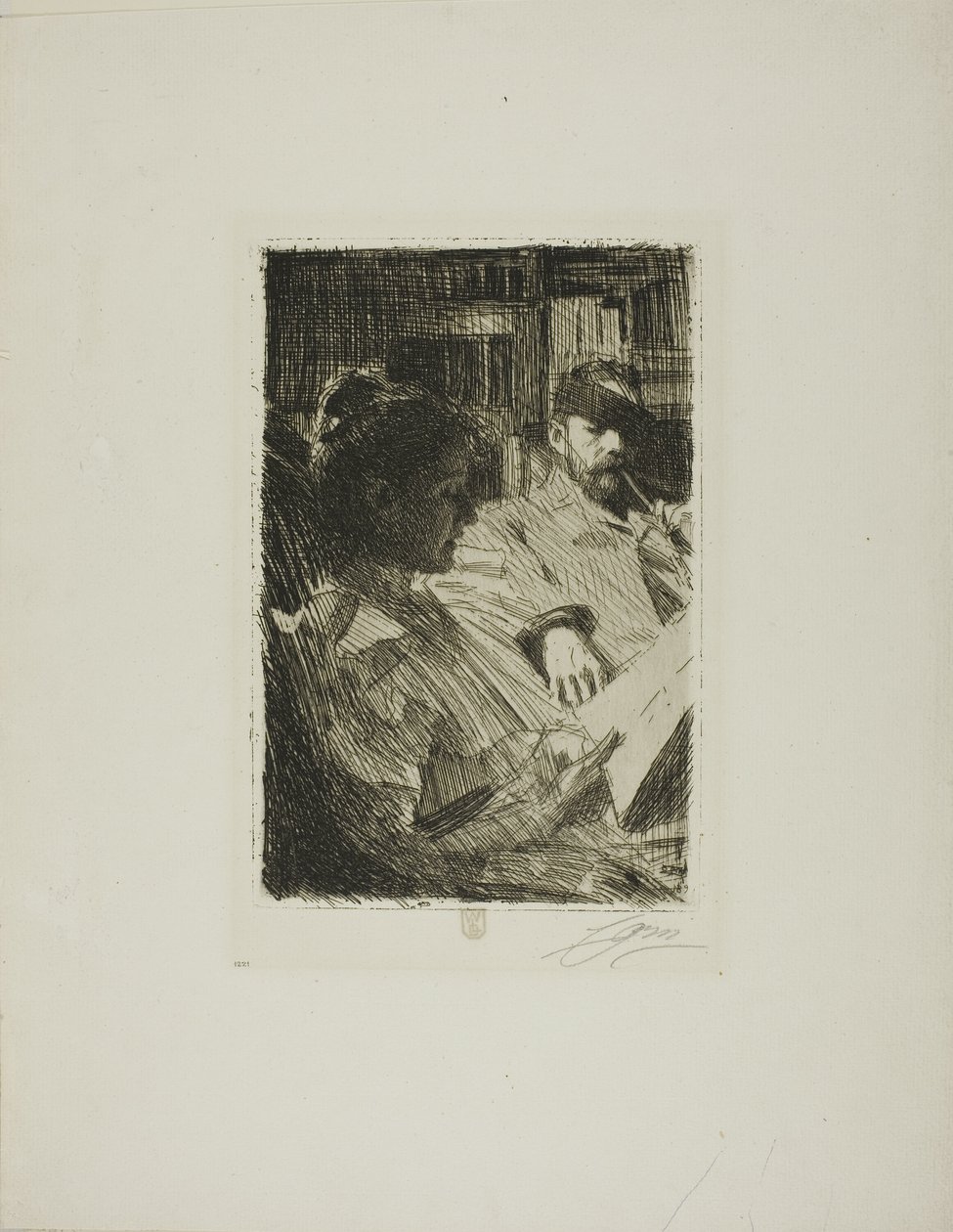 Reading (Sr. e Sra. Ch. Deering) de Anders Leonard Zorn