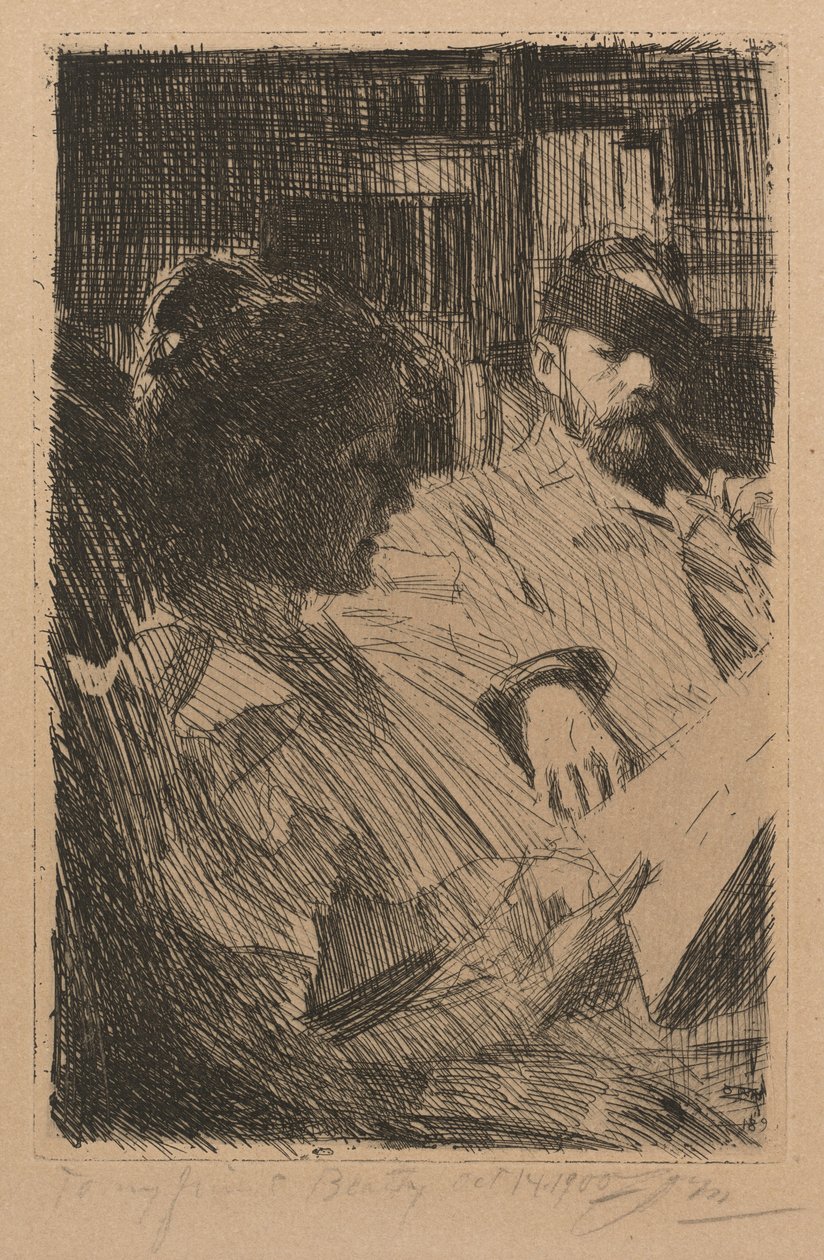 Leitura (Sr. e Sra. Ch. Deering) de Anders Zorn