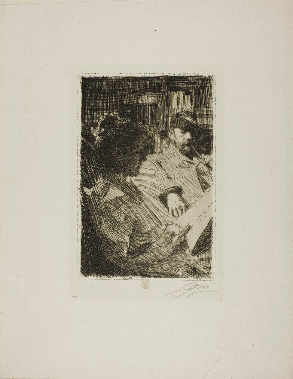 Reading (Sr. e Sra. Ch. Deering) de Anders Zorn