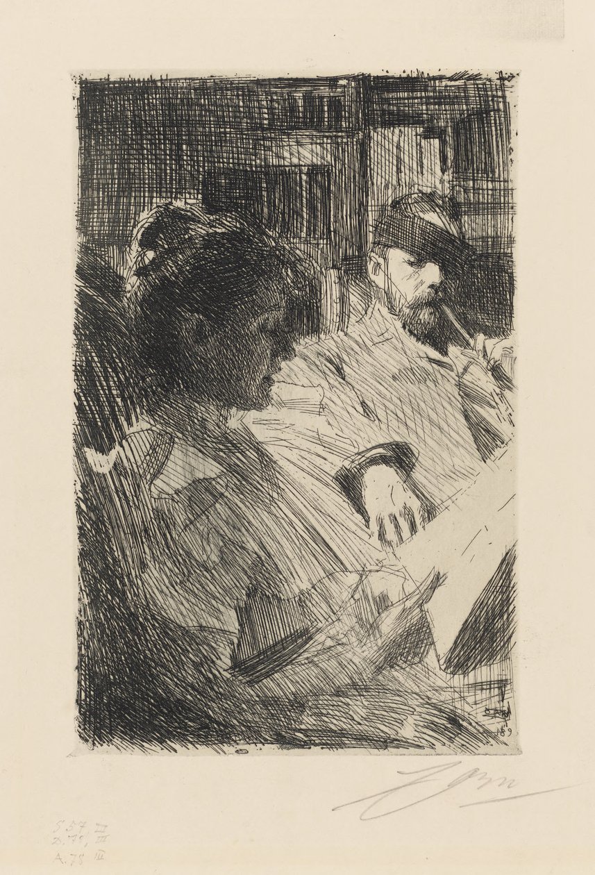 Leitura. O senhor e a senhora Charles Deering de Anders Zorn
