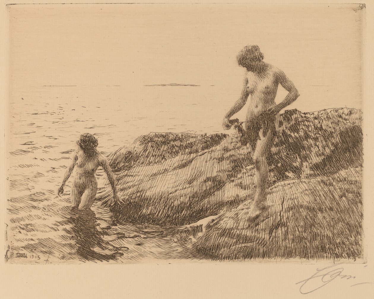 Skerries à beira-mar de Anders Leonard Zorn
