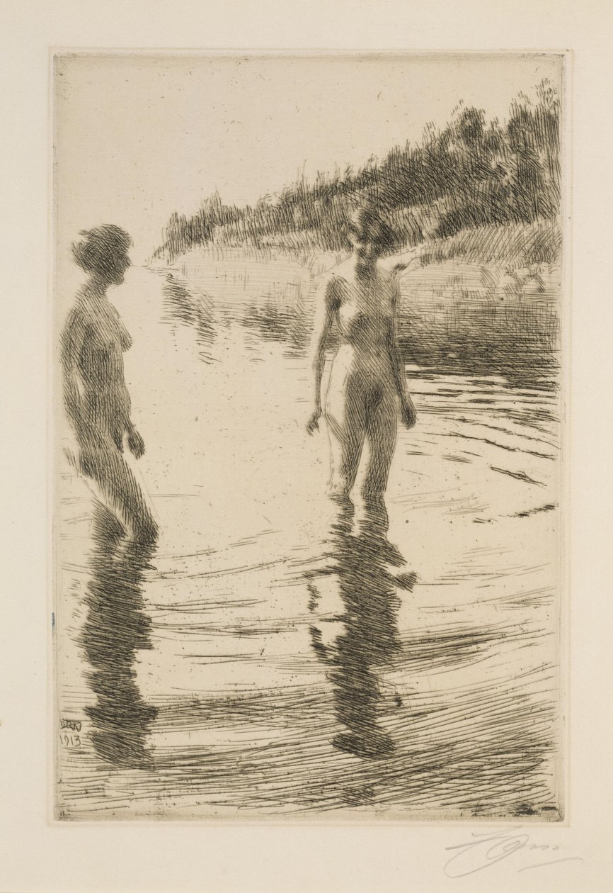 Água pouco profunda de Anders Zorn