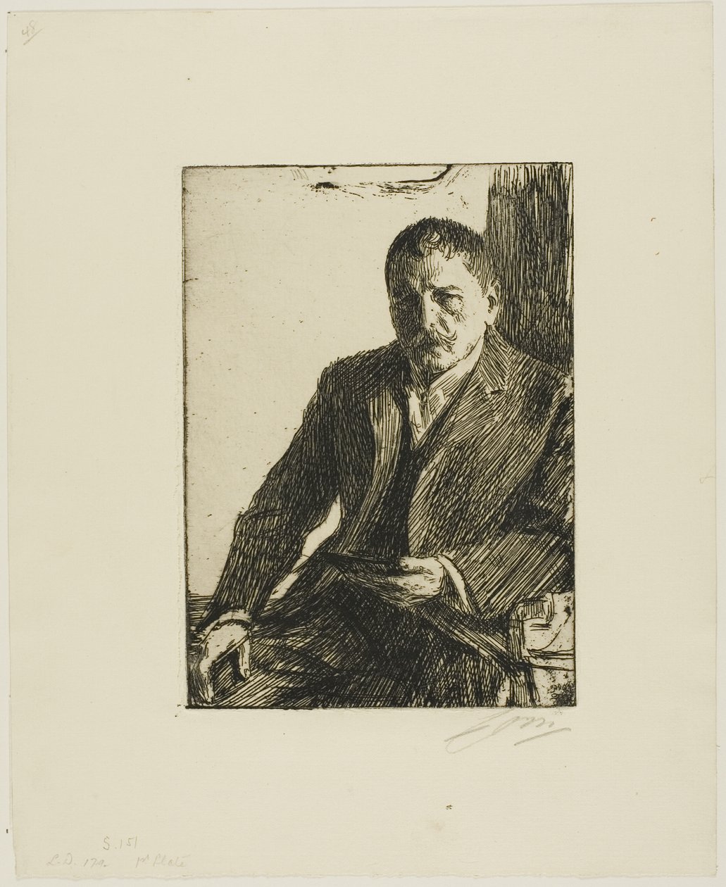 Auto-retrato 1904 II de Anders Leonard Zorn