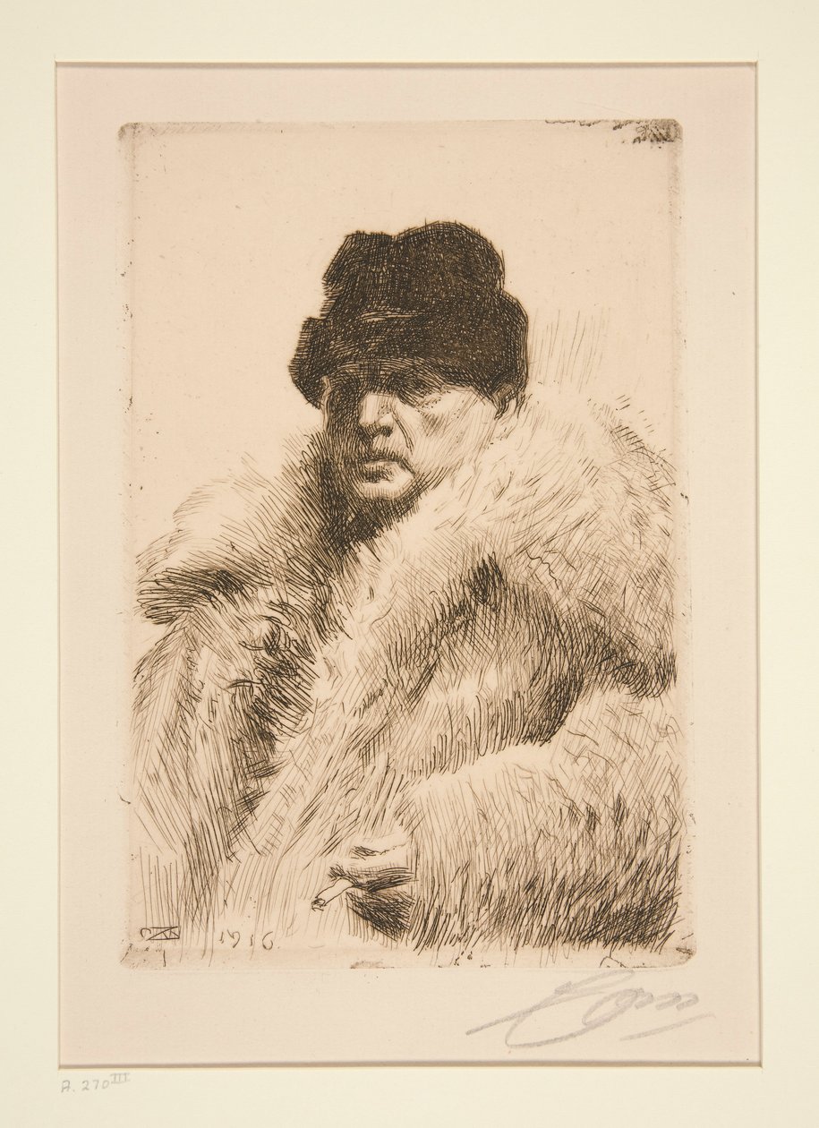 Auto-retrato 1916 de Anders Leonard Zorn
