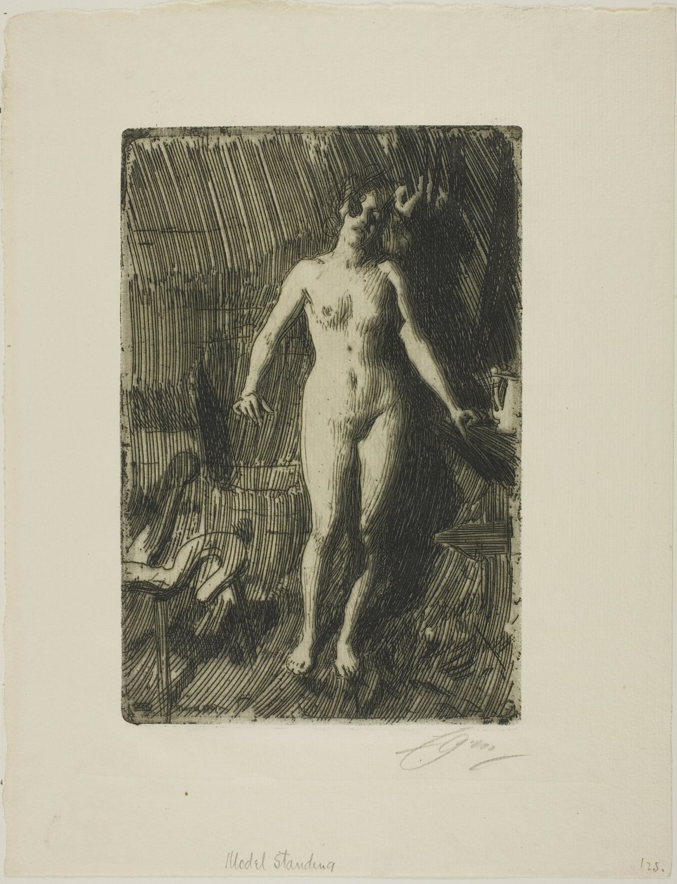 Modelo em pé de Anders Leonard Zorn