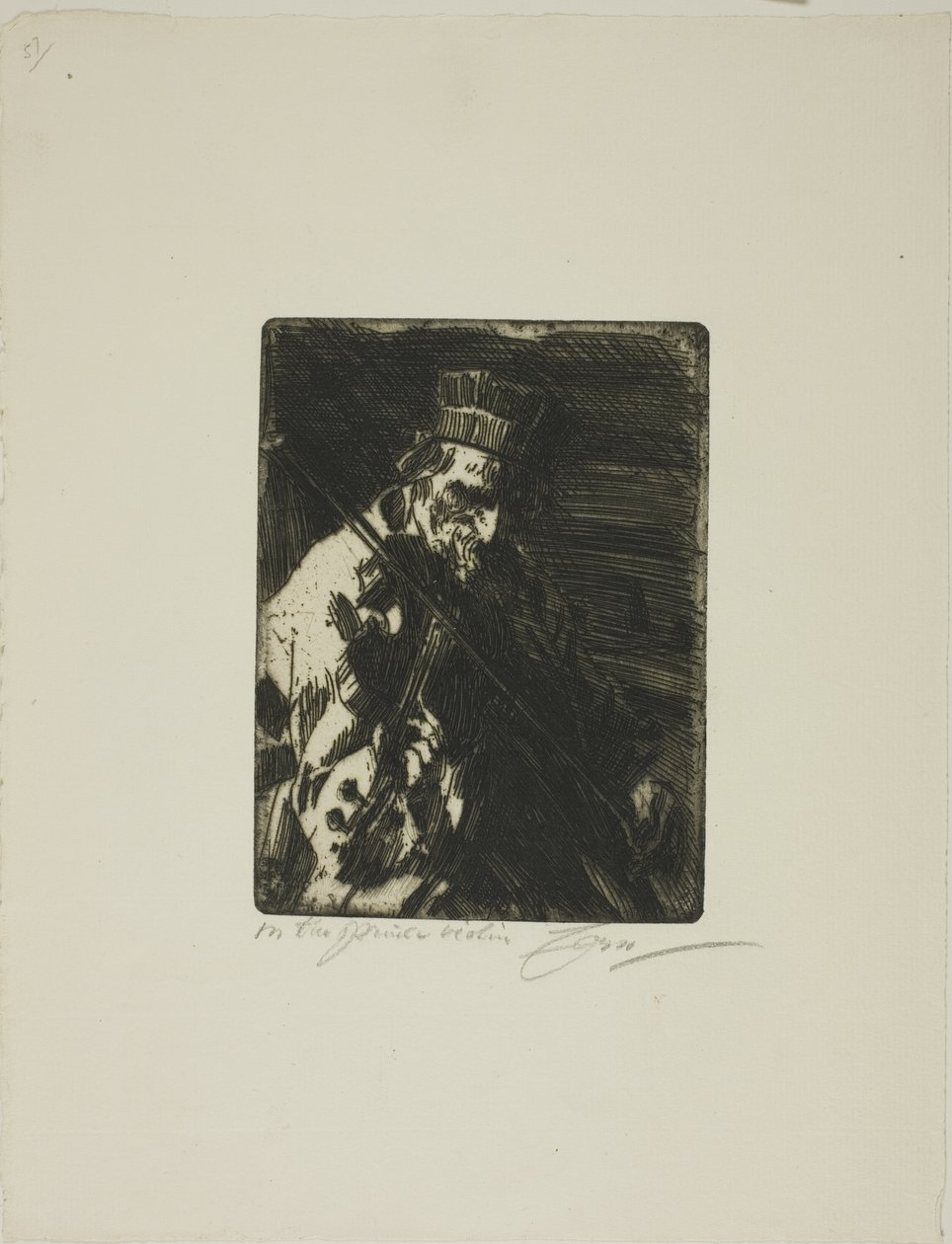 Violinista da Vila de Anders Leonard Zorn