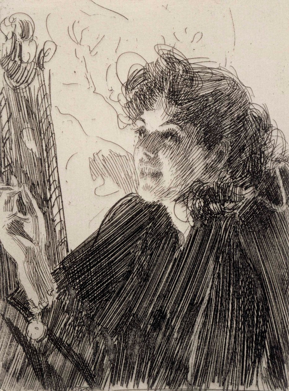 Mulher a fumar de Anders Zorn