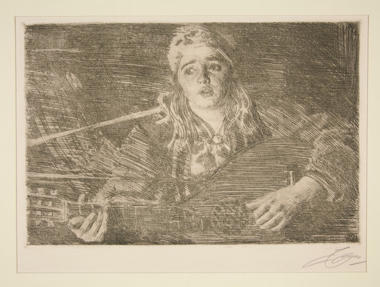 Mulher com alaúde sueco de Anders Leonard Zorn
