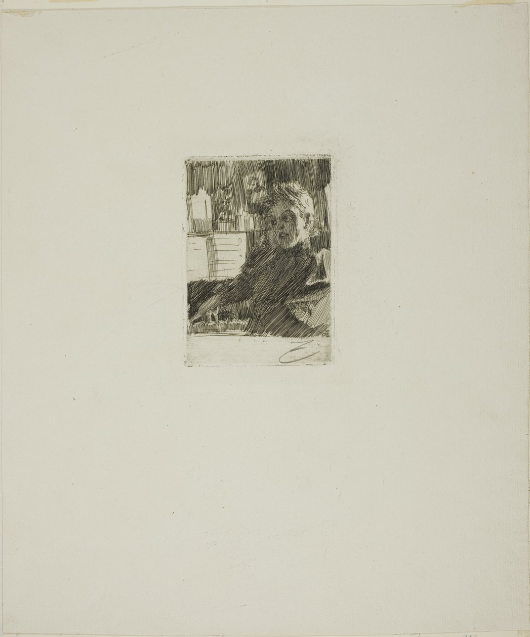 Jovem norueguês no piano de Anders Leonard Zorn
