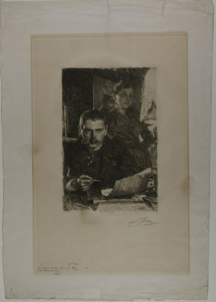 Zorn e sua esposa de Anders Leonard Zorn