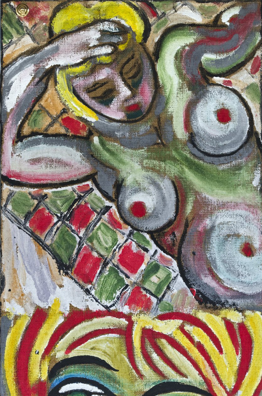 EXPRESSIONISTA FEMININO NU, 2012 (acrílico sobre tela de juta esticada numa moldura de madeira) de Ando Gilardi