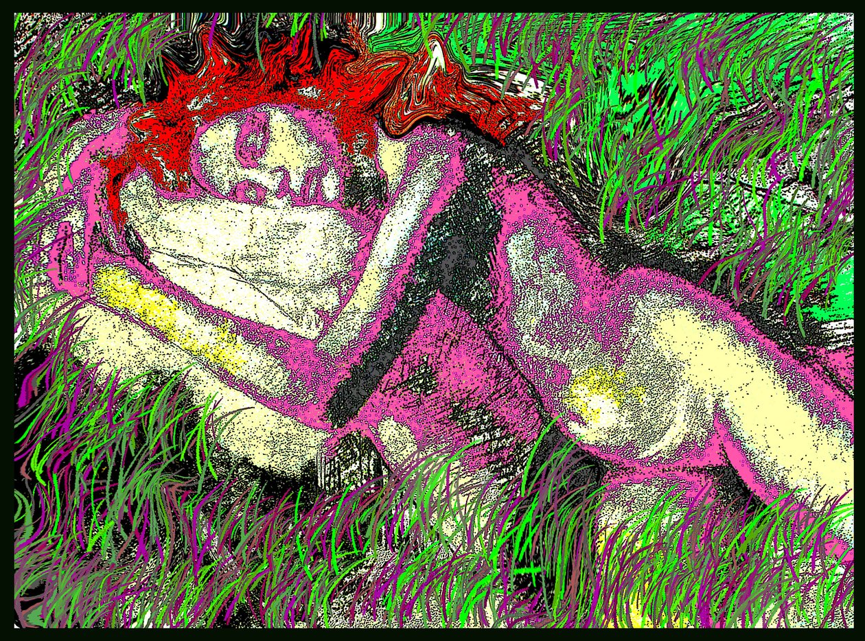 DORMIR EM QUE A GRAMA CLONOU 2002, 2002 (Pintura digital) de Ando Gilardi