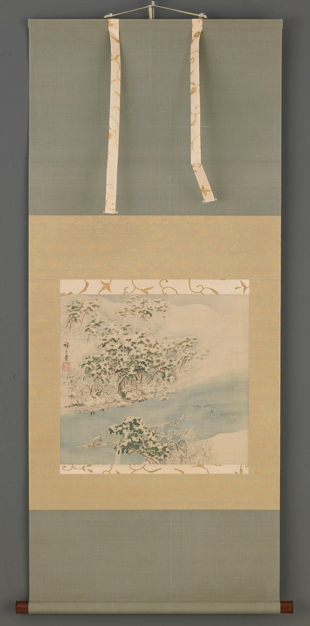 Arashiyama na neve, período Edo, século XIX. de Ando Hiroshige