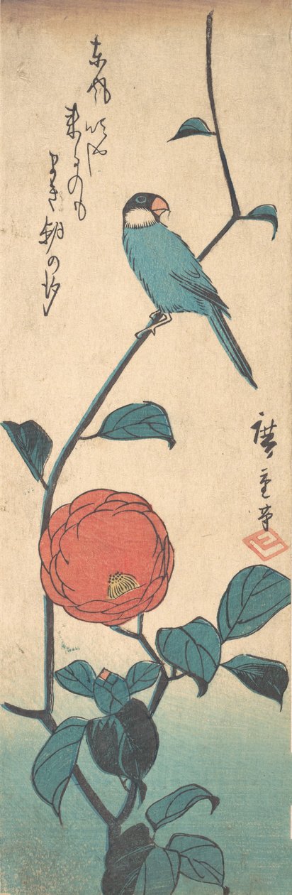 Camélia e Finch, c. 1840., c. 1840. de Ando Hiroshige