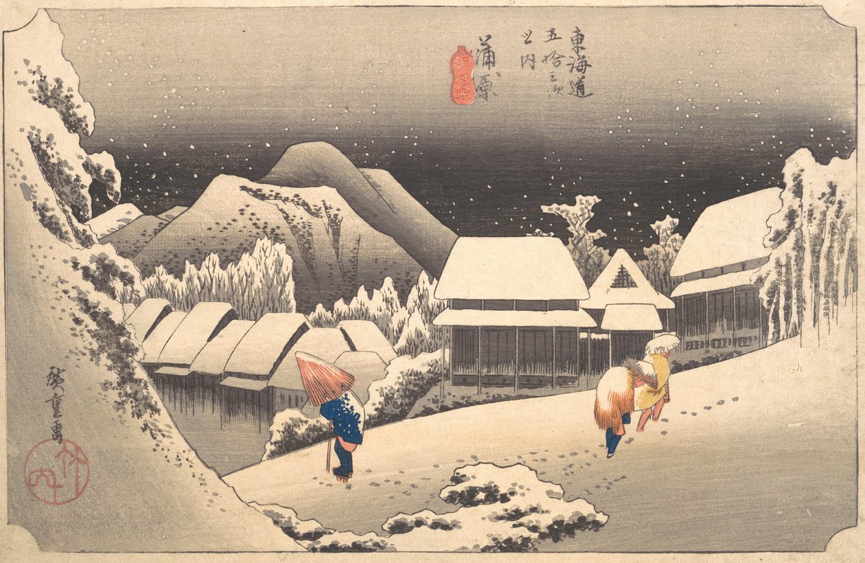 Noite de neve, 1797-1861., 1797-1861. de Ando Hiroshige