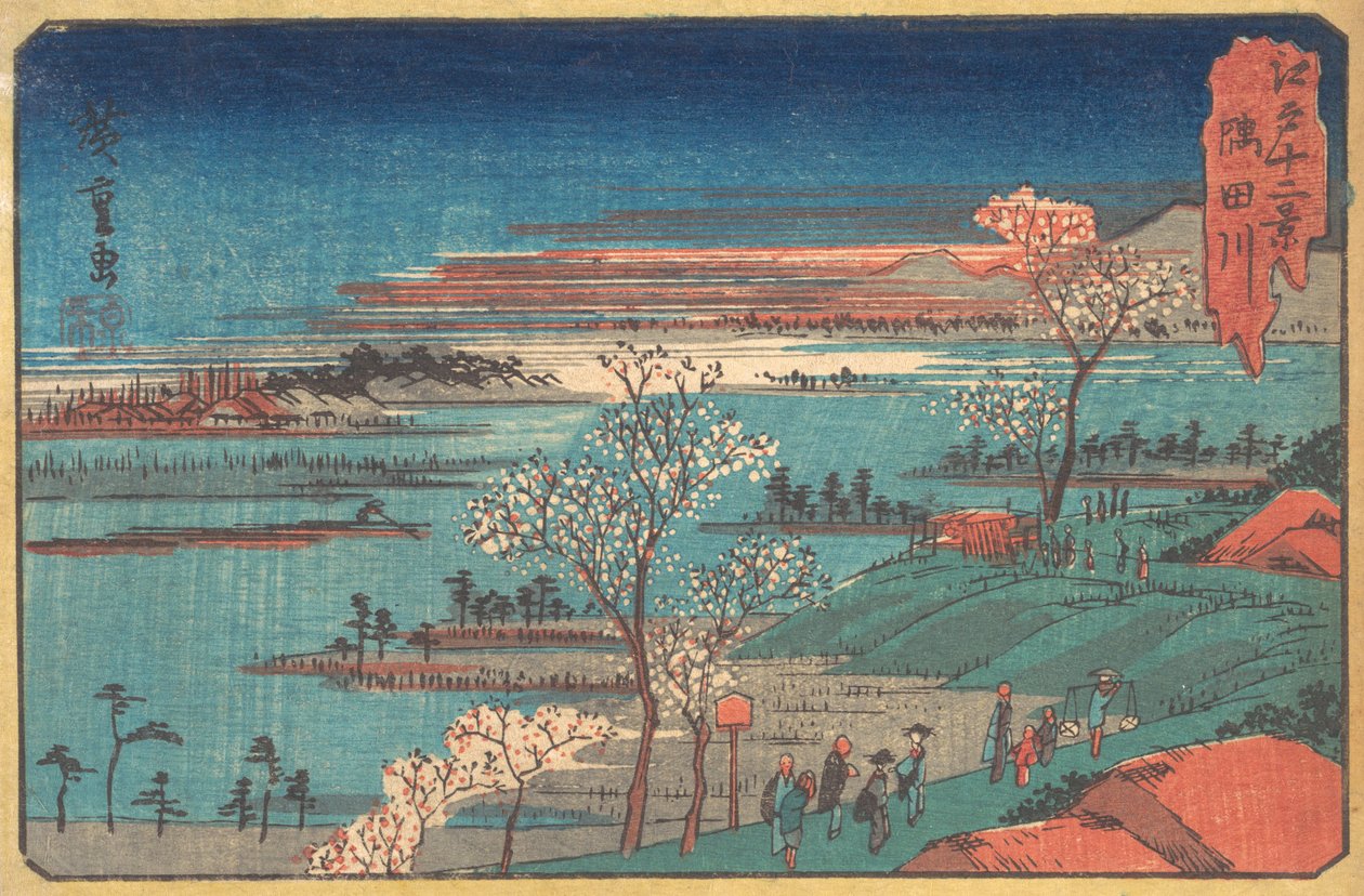 Gotenyama-flores. de Ando Hiroshige