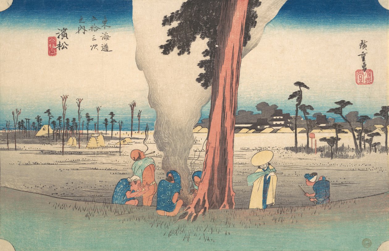 Hamamatsu, essa figura? 1834. , mosquito. 1834. de Ando Hiroshige