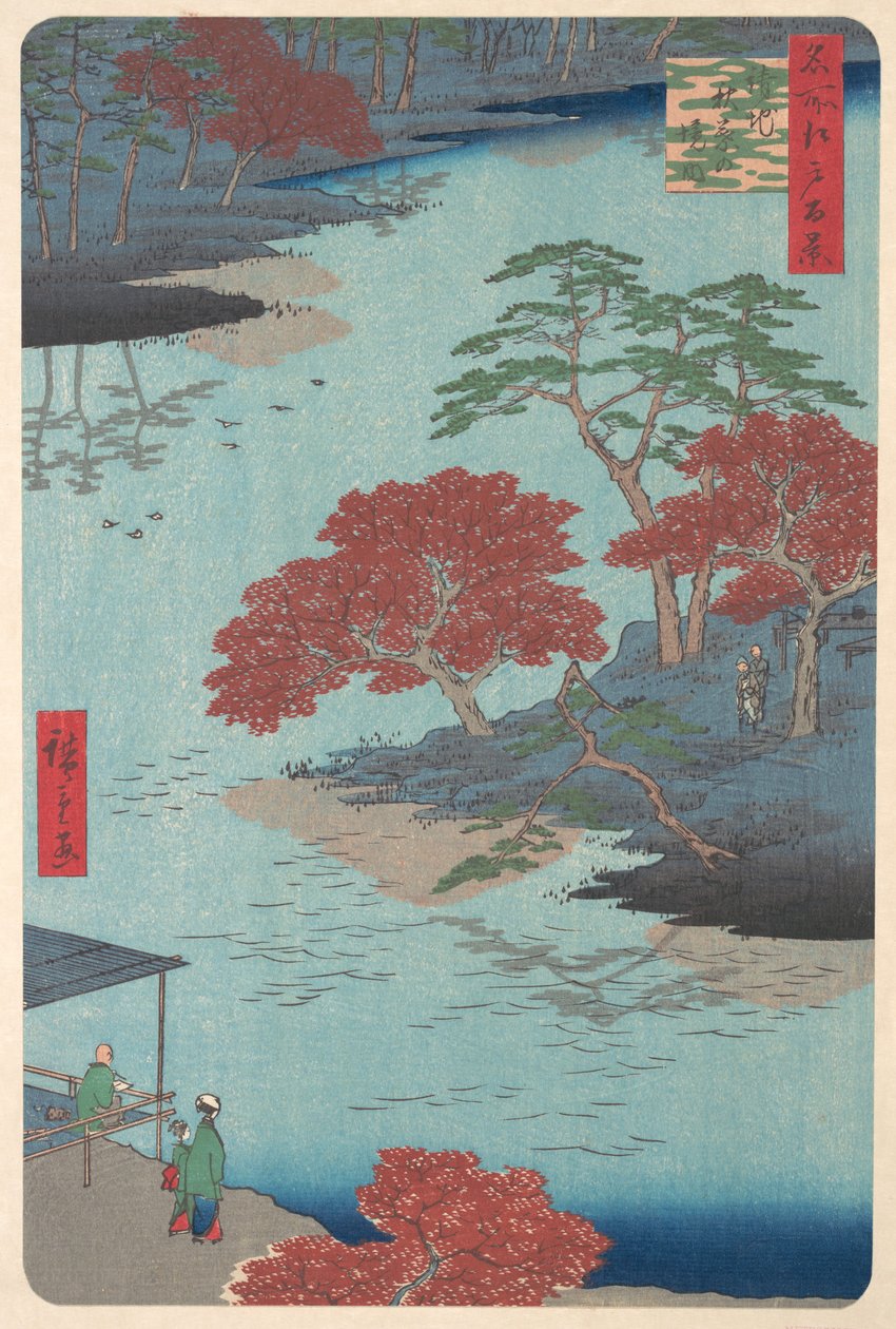 Dentro do Santuário Akiba em Ukeji, 8º mês, ano Snake 1857., 8º mês, ano Snake 1857. de Ando Hiroshige