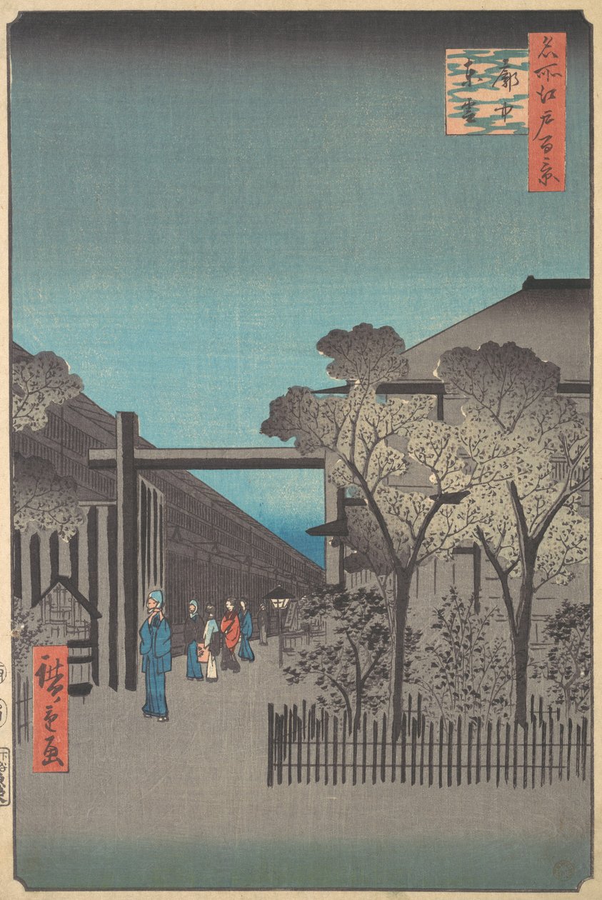 Kakuchu Shinonome, 4º mês, ano Snake 1857., 4º mês, ano Snake 1857. de Ando Hiroshige