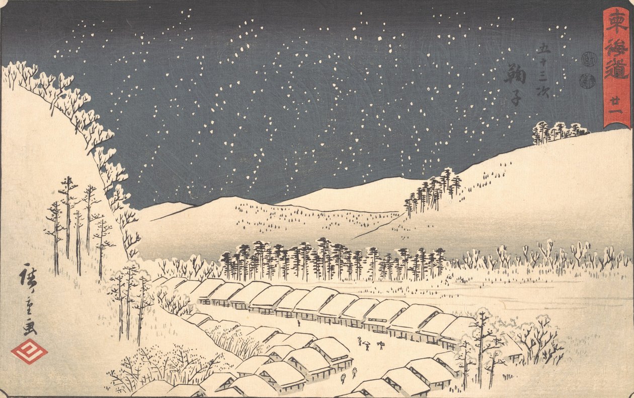 Mariko, da série Tokaido popularmente conhecida como Reisho Tokaido, ca. 1840., c. 1840. de Ando Hiroshige