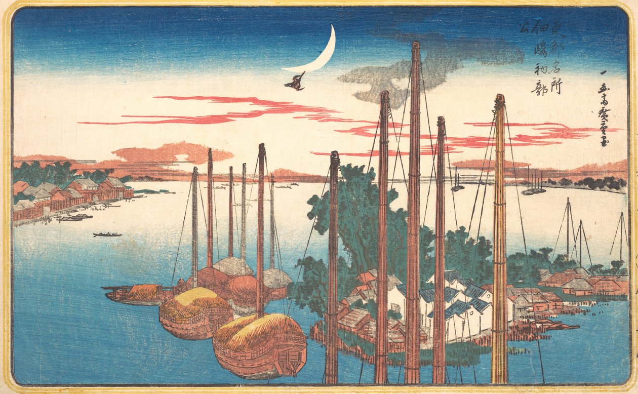 A Primeira Canção do Cuco do Ano em Tsukudajima, 1831., 1831. de Ando Hiroshige