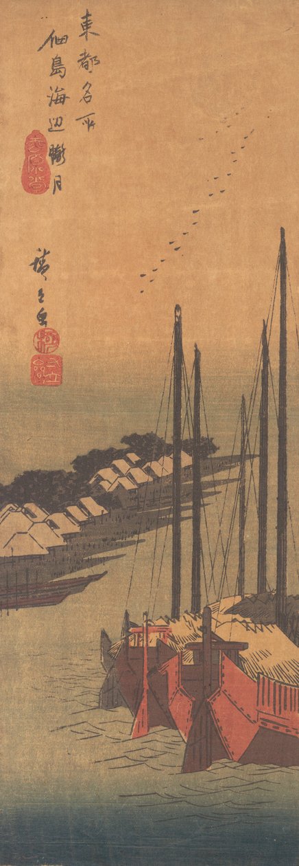Otsuki da Ilha Tsukuda. de Ando Hiroshige