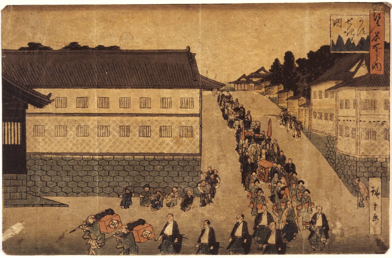 A procissão de Daimyo de Ando or Utagawa Hiroshige
