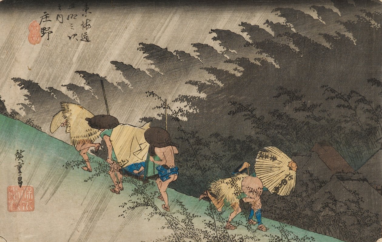 Chuva torrencial em Shōno de Ando or Utagawa Hiroshige
