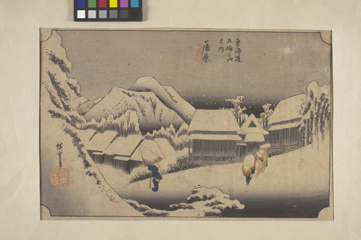 Noite de neve em Kambora de Ando or Utagawa Hiroshige