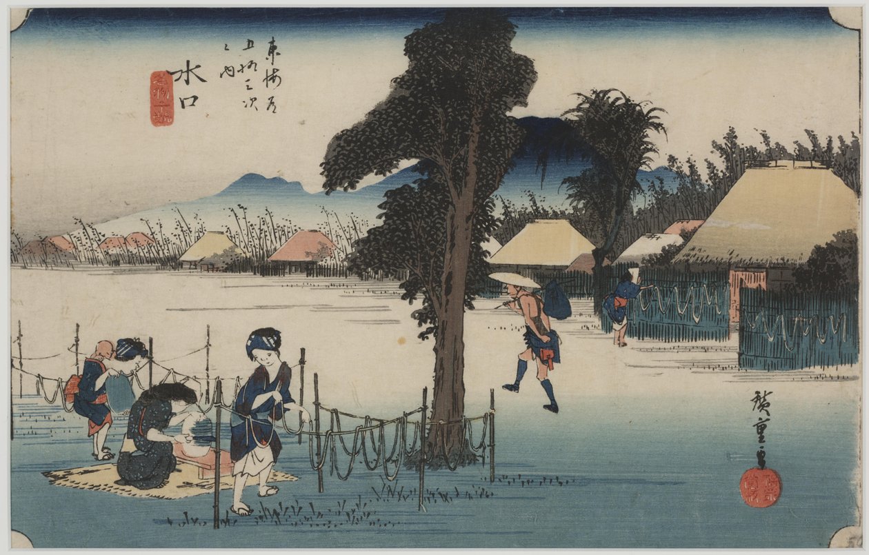 Famosos Shavings de Cabaças Secas de Ando or Utagawa Hiroshige