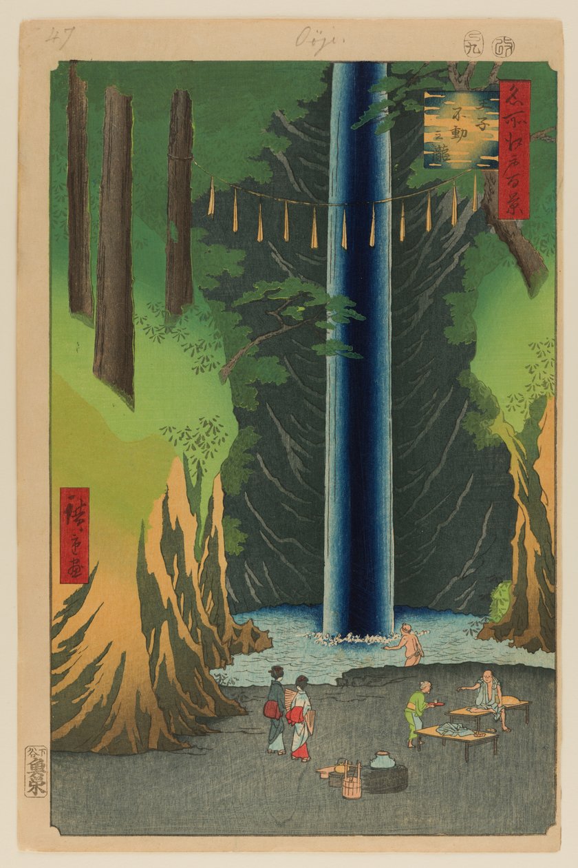 Cascatas de Fudo, Oji de Ando or Utagawa Hiroshige