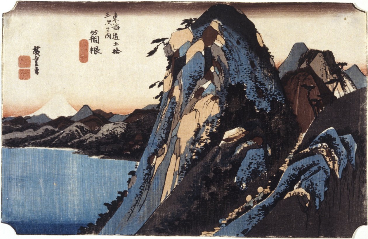Hakone (impressão em bloco de madeira a cores) de Ando or Utagawa Hiroshige
