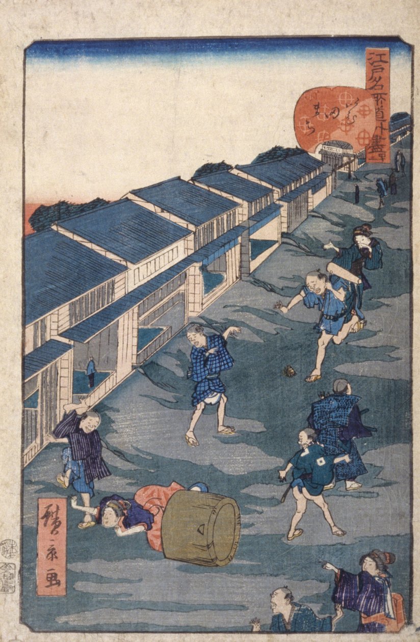 Imuta [42] (impressão em bloco de madeira a cores) de Ando or Utagawa Hiroshige